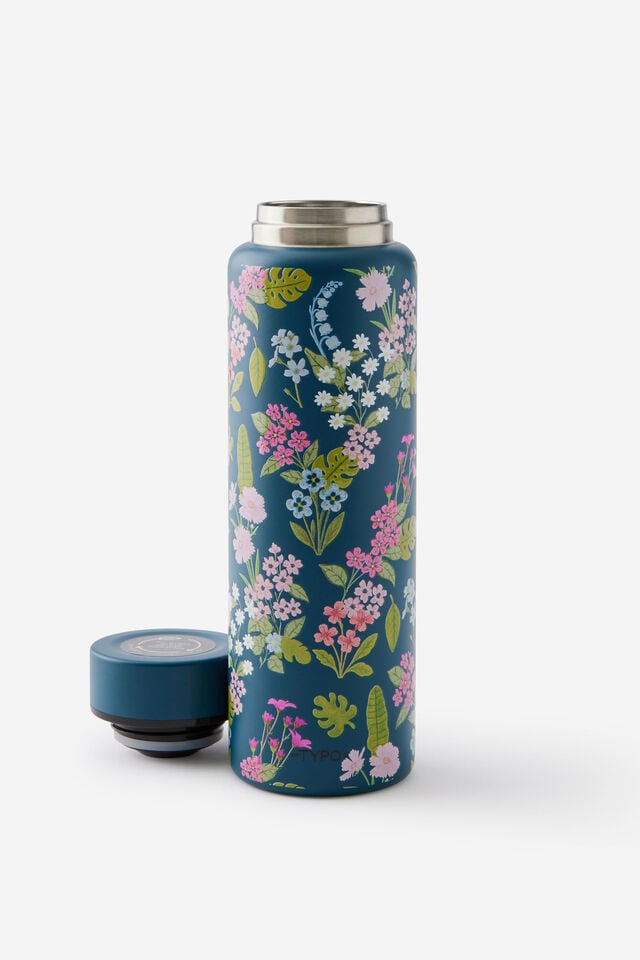 On The Move 500Ml Drink Bottle 2.0, WILDER FLORAL SPACED/NORTH SEA