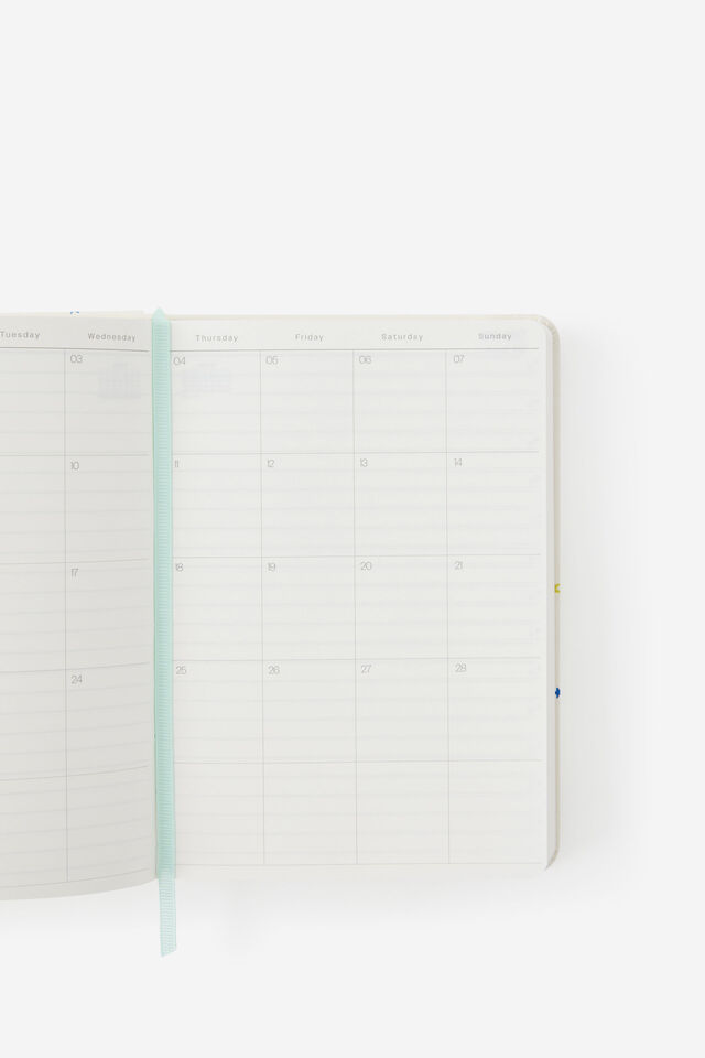 2027 B6 Daily On Schedule Diary, ECRU DITSY CELESTIAL