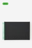 A4 Premium Spiral Sketch Book, BLACK ZING - example image 1