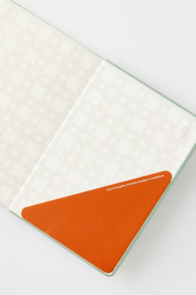 A5 Hard Cover Lined Notebook, TYPO GREEN