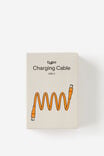 Magnetic Coil Usb-C Charge Cable, ORANGE - example image 2