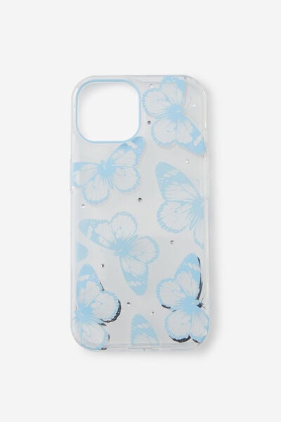 Graphic Phone Case Iphone 13/14/15, BUTTERFLY / BLUE