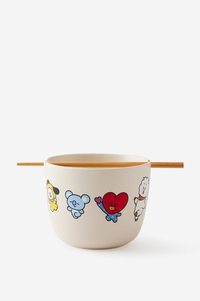Collab X Feed Me Bowl, LCN BT21 ECRU