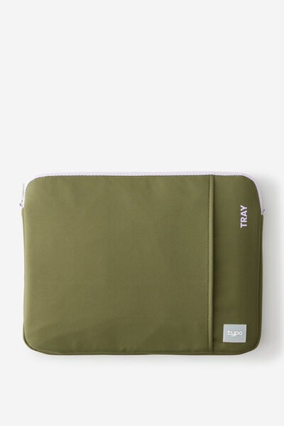 Personalised Mode 16 Inch Laptop Case, OLIVE