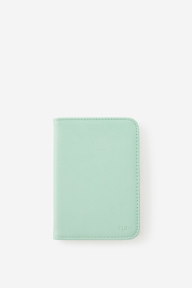Passport Holder, MINTY BLOCK