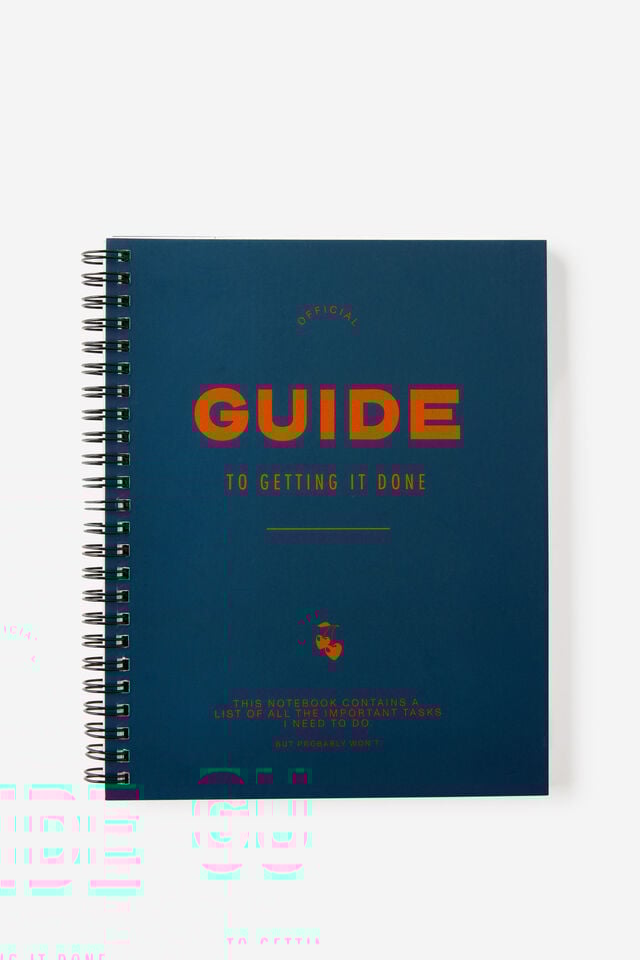 A5 Subject Spiral Lined Notebook, GUIDE TO GETTING IT DONE