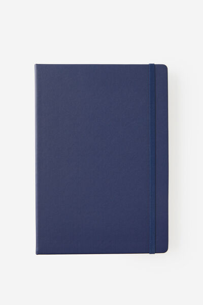 Metro B5 Hard Lined Notebook, Midnight Ink