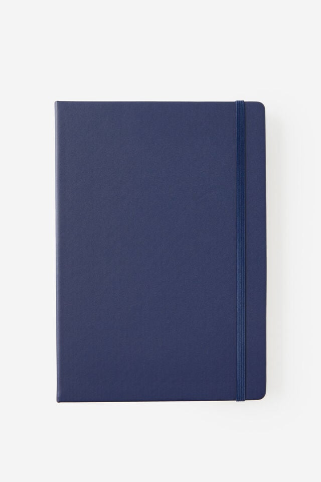 Metro B5 Hard Lined Notebook, Midnight Ink