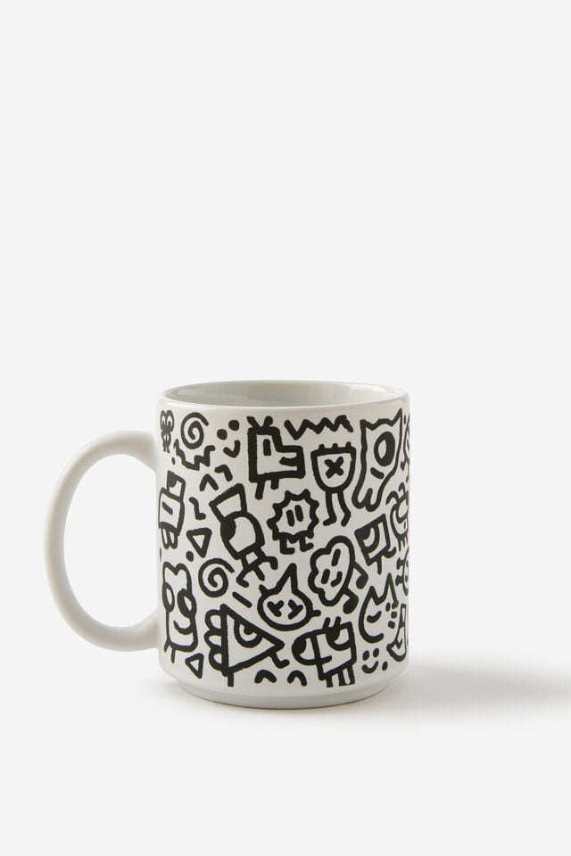 Daily Mug, LCN DOO DOODLE BOY / BLACK & WHITE