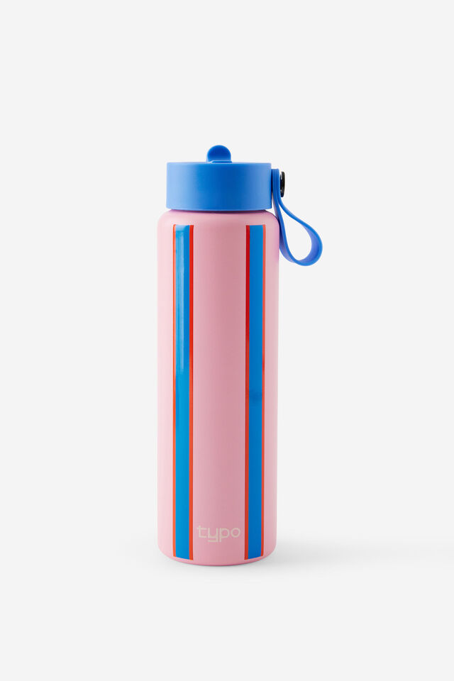 On The Move 500Ml Sipper Top, SUMMER STRIPE / PINK