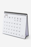 2027 Desk Calendar, BLACK/WHITE - example image 2