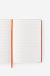 A5 Hard Lined Notetaker Notebook, CHROME LAVA RED - example image 2