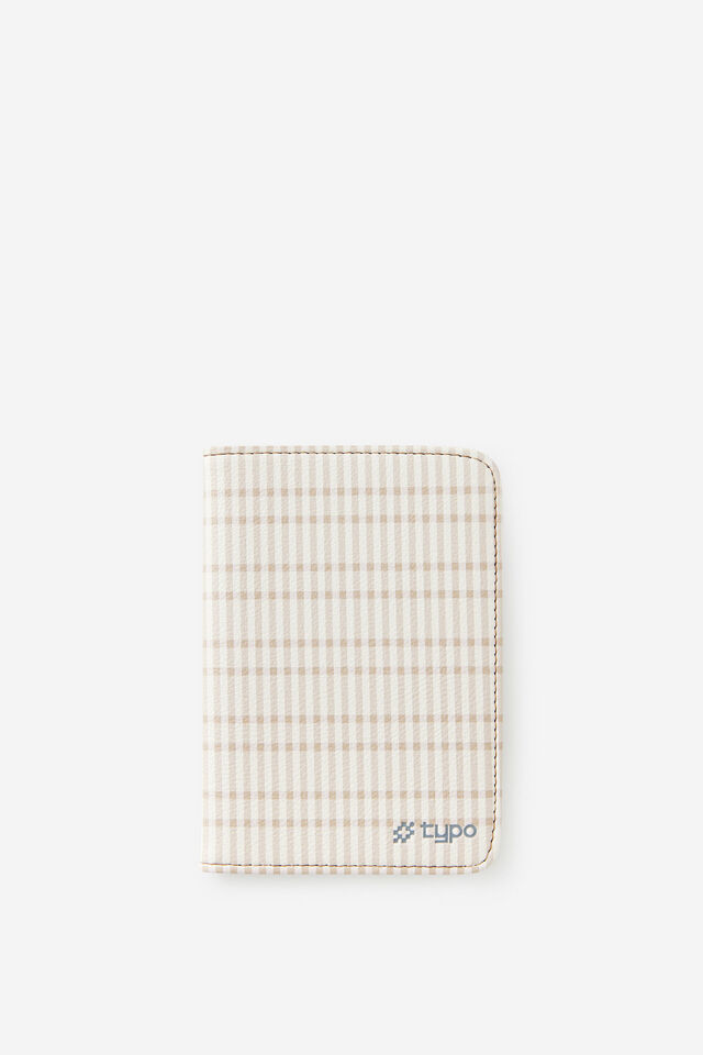 Passport Holder, NATURAL CHECK