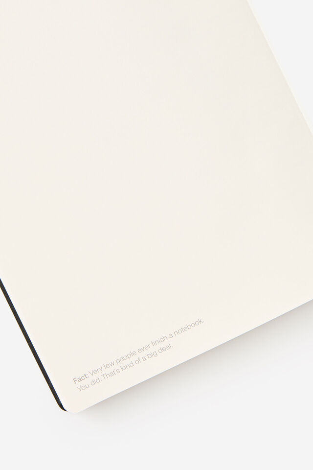 Metro B5 Hard Lined Notebook, Black