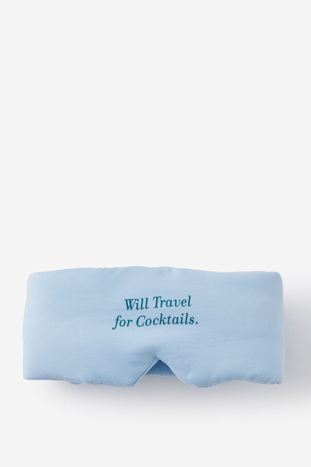Wrap Around Eyemask, TRAVEL FOR COCKTAILS/BLUE SKIES