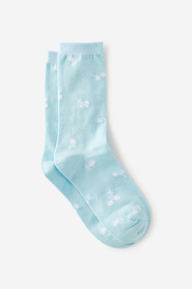 Socks, ARTIC BLUE DITSY YDG (S/M)