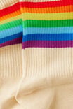 Socks, RAINBOW STRIP ECRU - alternate image 3