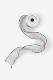 Ribbon Spools, IRIDESCENT GREEN ORGANZA - example image 1