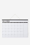 26/27 A1 Monthly Planner, WHITE BLACK - alternate image 1