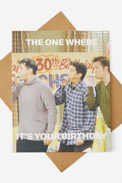 Funny Birthday Card, LCN WB FRIENDS THE ONE WHERE