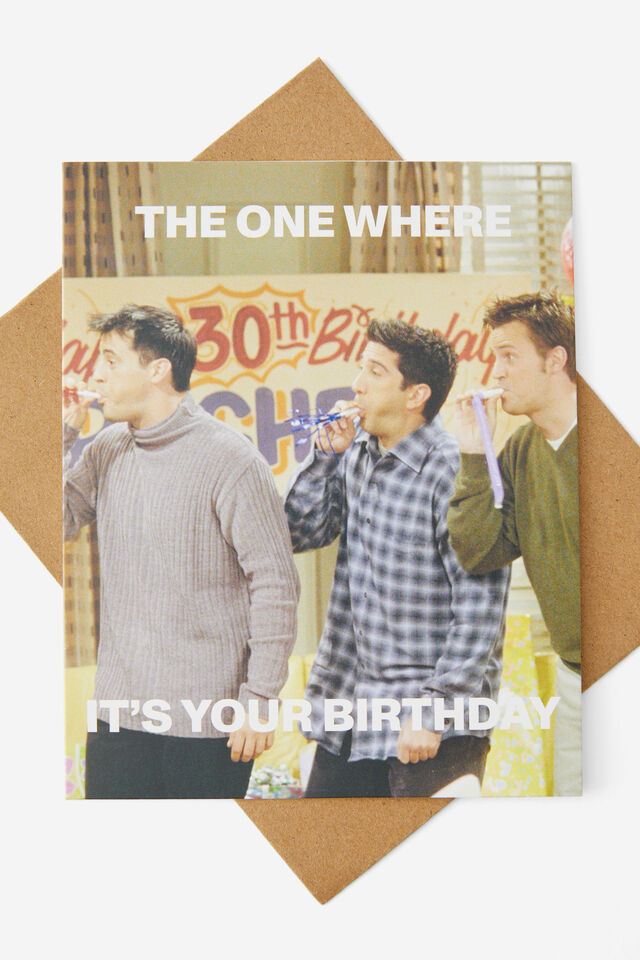 Funny Birthday Card, LCN WB FRIENDS THE ONE WHERE