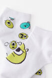 2 Pk Of Ankle Socks, LCN DIS MONSTERS INC (M/L) - alternate image 2