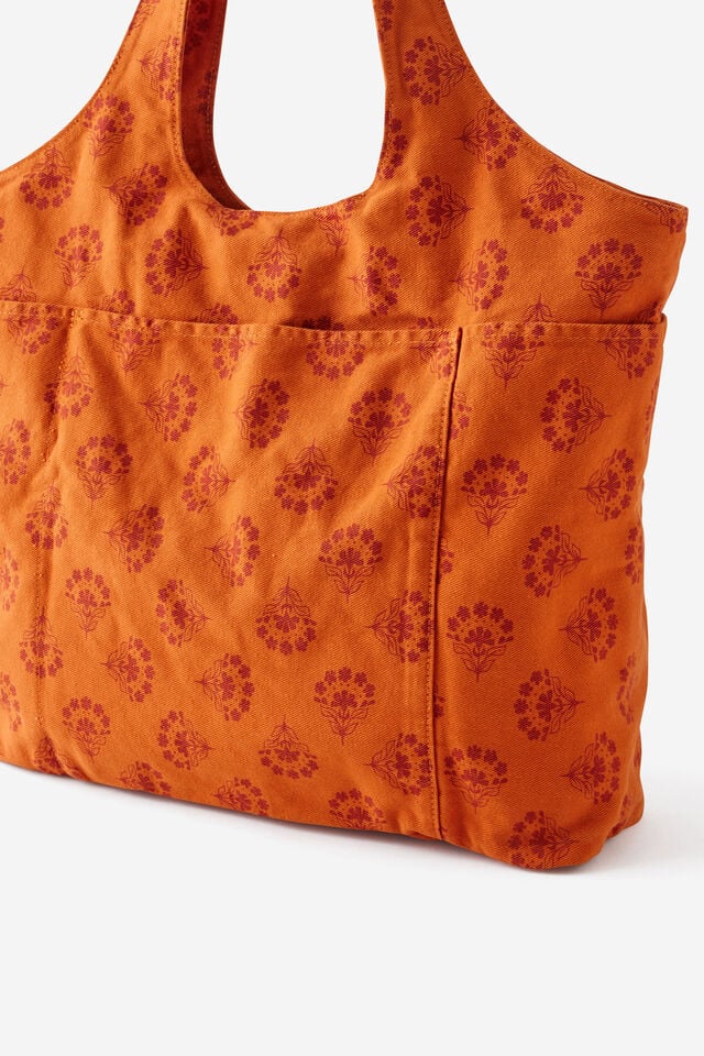 Loft Wellness Tote, BURNT ORANGE / FLORAL
