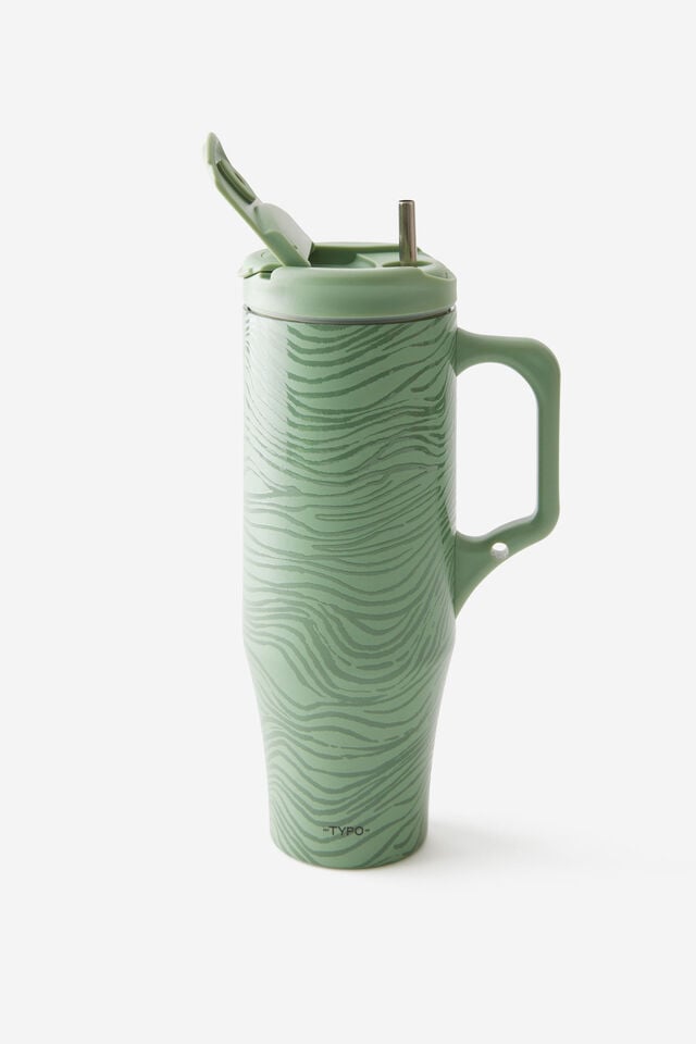 Loft Tumbler 1.2L, WAVE TEXTURE/TYPO GREEN