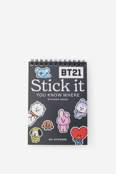 Premium Stick It Sticker Book, LCN BT21 MULTI BLACK