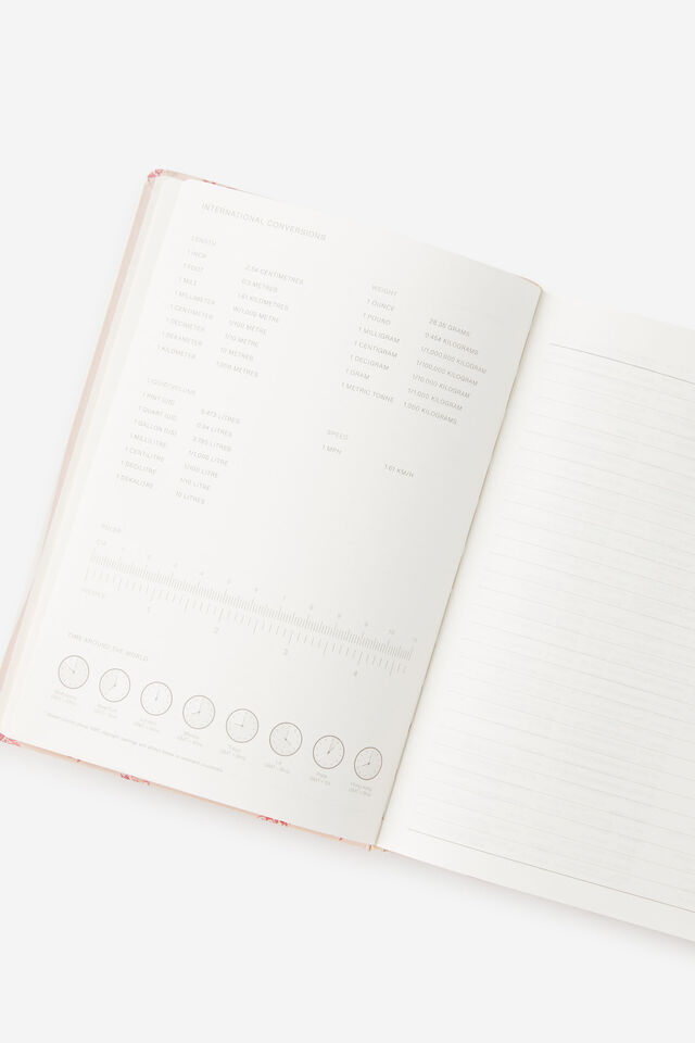 Personalised 2026 A5 Daily Hard Metro Diary, Ditsy Pansy Pink Clay