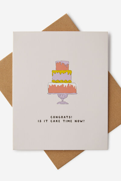 Congratulations Card, CAKE TIME