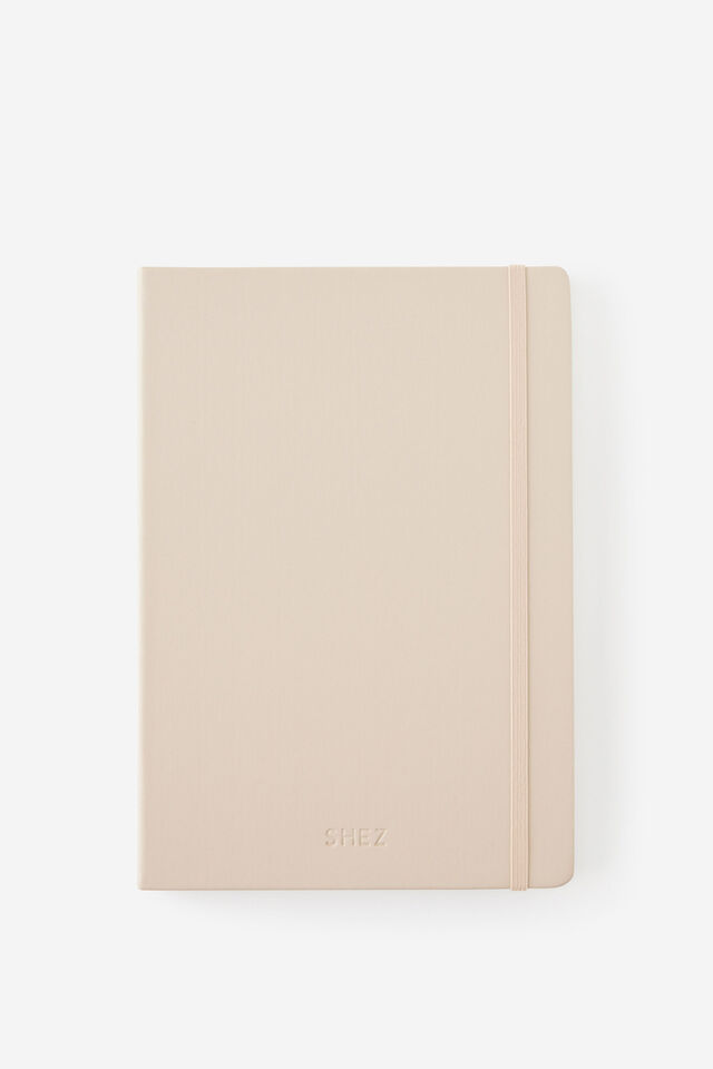 Personalised Metro B5 Hard Lined Notebook, Chai