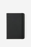 B6 Hard Cover Plain Notebook, BLACK - alternate image 1