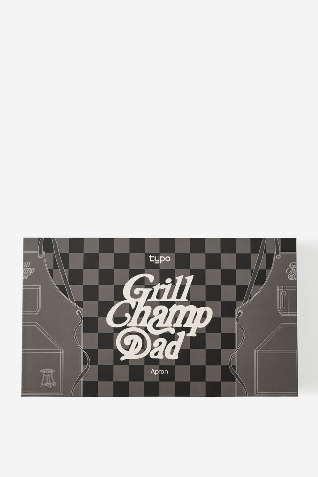Printed Apron, GRILL CHAMP DAD