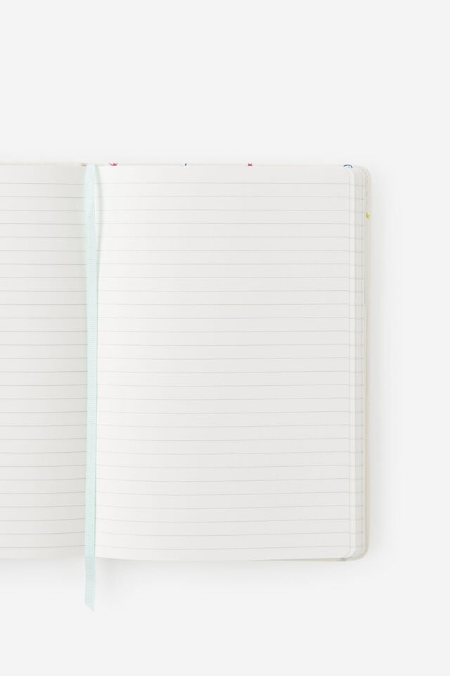 A5 Hard Lined Notetaker Notebook, ECRU DITSY CELESTIAL