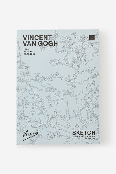 Premium A4 Stitch Bound Sketchbook, LCN VAN GOGH FLOWERS