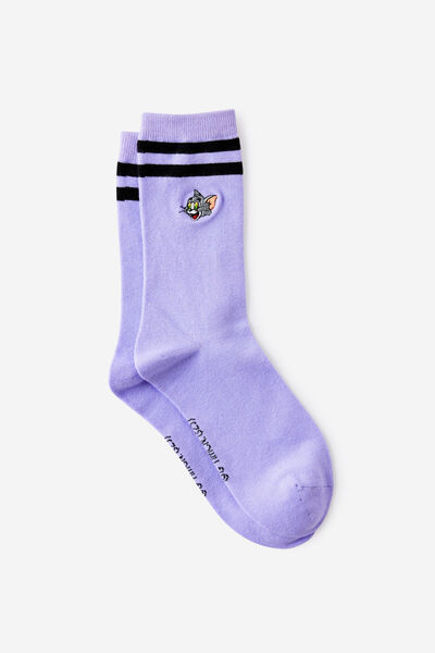 Socks, LCN WB TOM AND JERRY EMB (S/M)