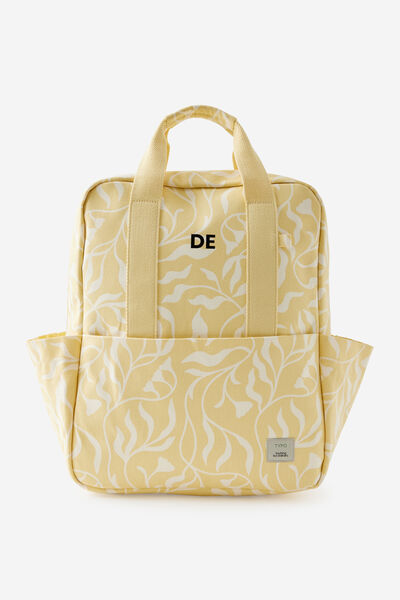 Personalised Campus Backpack, BOUQUET DITSY STRIPE / BLUE SKIES