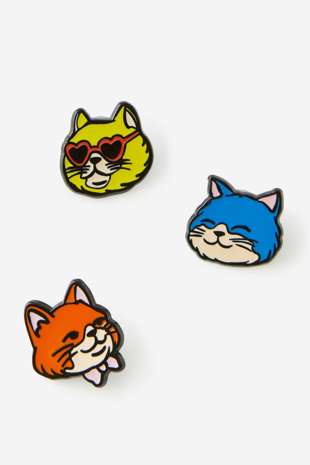 Enamel Pins 3Pack, CATS STYLISH