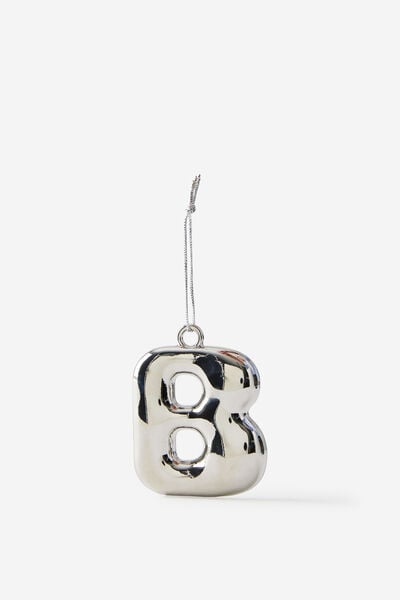Alphabet Christmas Ornament, BUBBLE LETTER B