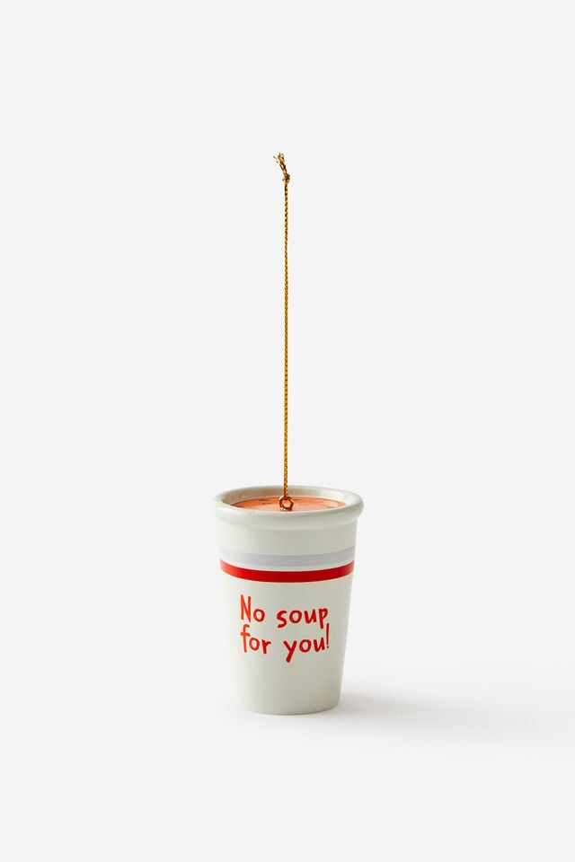 Collab Resin Christmas Ornament, LCN WB SEINFELD NO SOUP FOR YOU