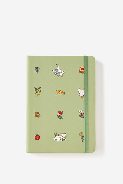 Metro B6 Hard Lined Notebook, Little Treats Bay Leaf