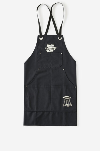 Printed Apron, GRILL CHAMP DAD