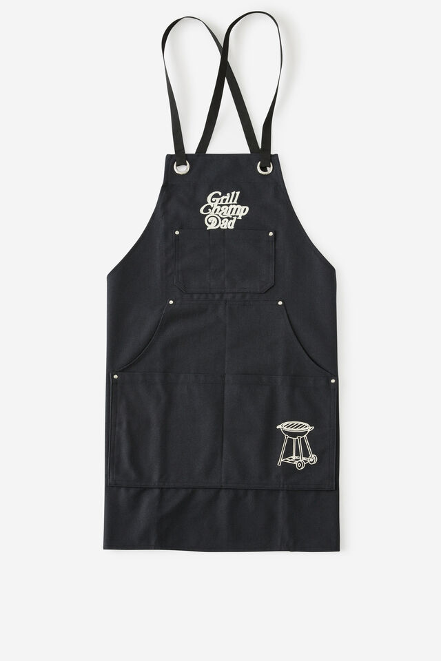 Printed Apron, GRILL CHAMP DAD