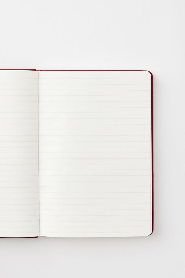 A5 Hard Cover Lined Notebook, CABERNET