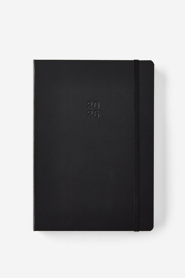 2026 B5 Daily Hard Metro Diary, Black
