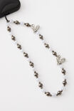 Carried Away Phone Charm Strap, CHROME HEART / PEARL - alternate image 2