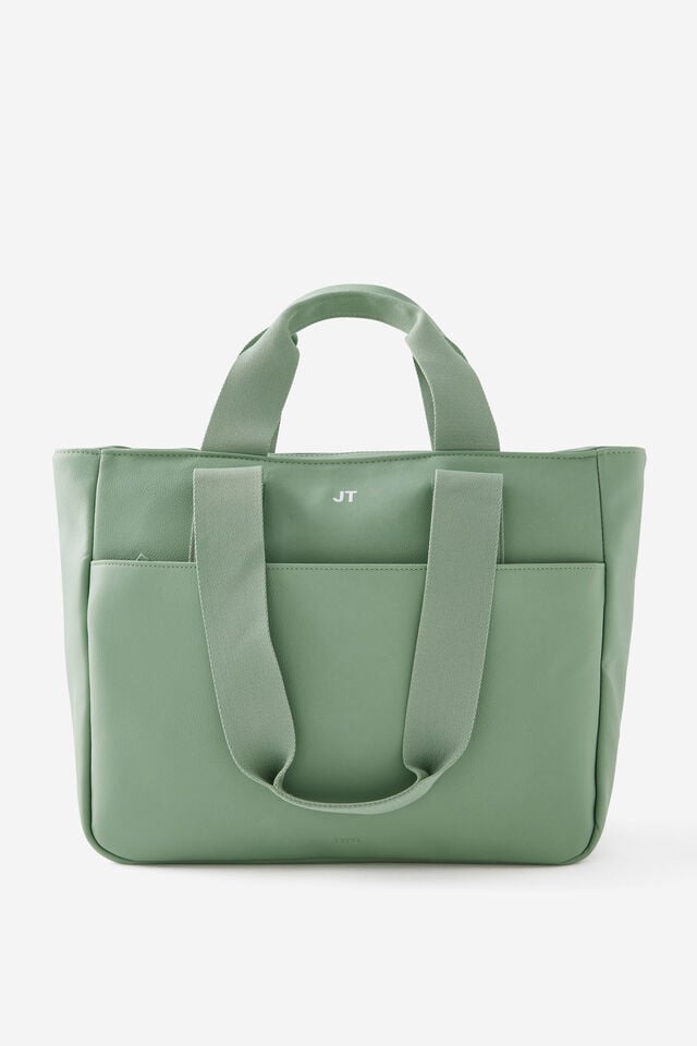 Perssonalised Pro Oversized Tote, TYPO GREEN