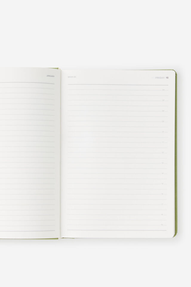 2026 A5 Daily Hard Metro Diary, Little Treats Bay Leaf