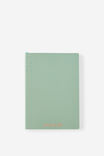 Personalised B6 Soft Cover Lined Notebook, TYPO GREEN - alternate image 1
